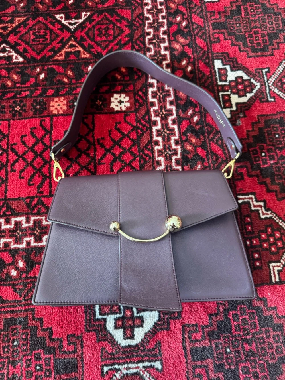 Strathberry Crescent Leather Shoulder Bag